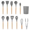 11Pcs Silicone Cooking Utensil Set Heat Resist