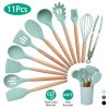 11Pcs Silicone Cooking Utensil Set Heat Resist