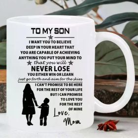 Ceramic Mug for My Son from Mom - Great for Both Hot And Cold Beverages, Reusable, Hand Wash Recommended -