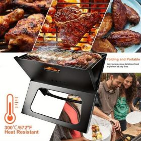 Portable & Foldable Outdoor Charcoal Grill for Tailgating. Durable Metal Build, Ideal for Camping, Picnics, RV Trips