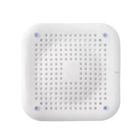 1pc Square Drain Hair Catcher, Hair Filter With Suction Cup, Sink Anti-Clog Filters, Tub Shower Floor Drain Plugs, Easy To Install, Suit For Bath (Color: White)